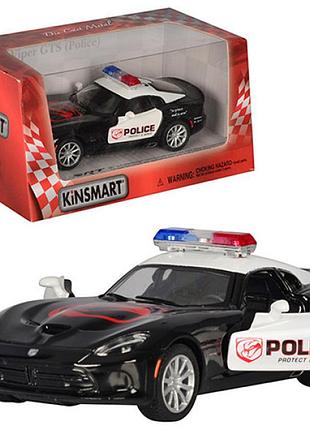 Машинка полицейская инертная kinsmart dodge viper kt-5363-wp 12 см