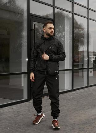 Мужской спортивный костюм весенний осенний nike (найк) черный l