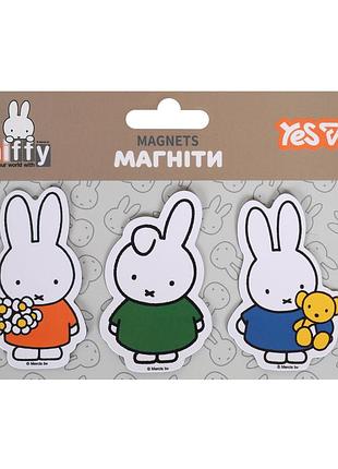 Набор магнитов фигурных yes miffy flowers 708551 3 шт