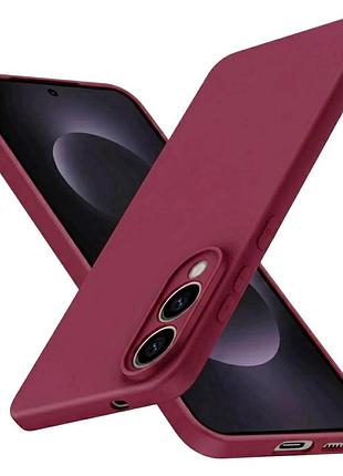 Чехол fiji full soft premium для samsung galaxy s25 edge 5g (s937) противоударный бампер с микрофиброй marsala