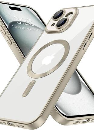Чехол fiji chrome для apple iphone 13 с magsafe и защитой камер матовый natural titanium