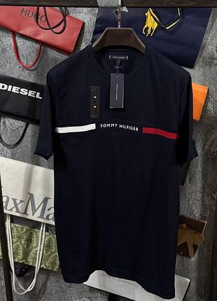 Футболка чоловіча tommy hilfiger regular fit синій червоний m xl