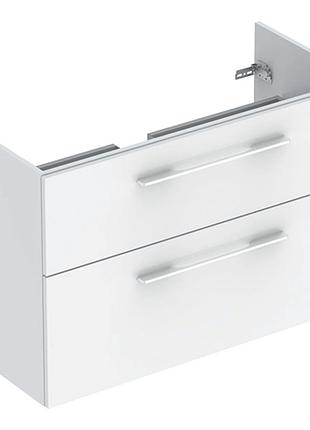 Selnova square тумба под умывальник slim rim 100 см, с двумя ящиками 98.8x63.5x50.2 см,белый
