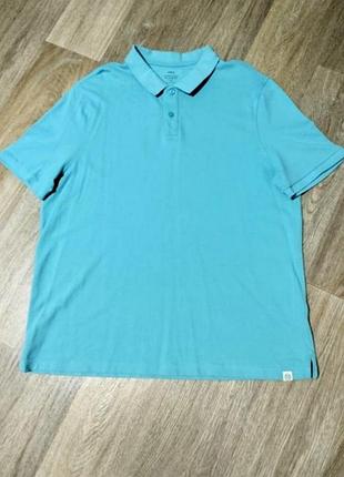 Мужская футболка поло m&s , размер xl regular fit , dsted aqua