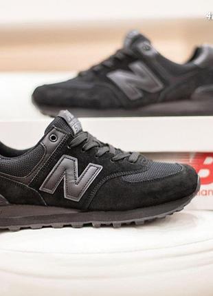 New balance 574 black женские черные кроссовки стильные спортивные размер 41/26см доставка украина польша 40