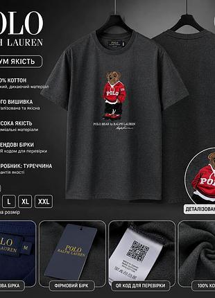 Мужская футболка polo ralph lauren с вышитым лого легкая стильная футболка поло ральф лорен из хлопка для подростка округлый вырез