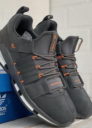 Adidas gray orange — чоловічі кросівки (44 / 28 см)