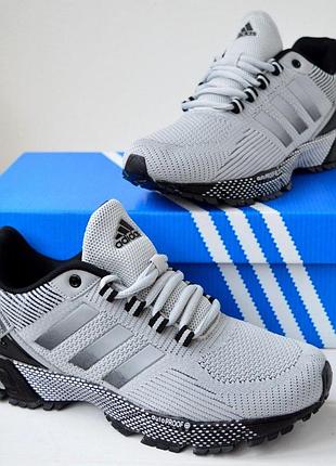 Adidas marathon tr gray black mesh мужские кроссовки (45 / 28,5 см)