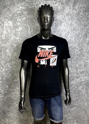 Nike air tee футболка s размер спортивная черная с принтом