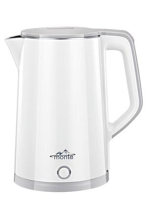Електрочайник monte mt-1826 white 1.7 л білий