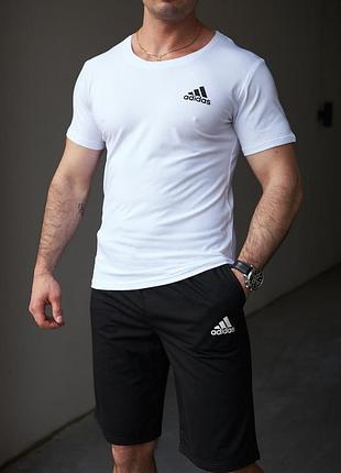Літній чоловічий спортивний костюм футболка та шорти adidas 3xl