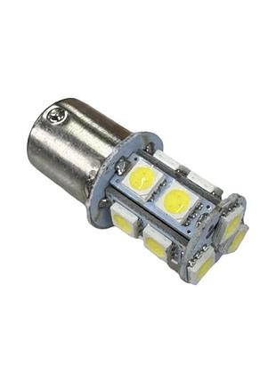 Лампочка автомобильная led 13 smd ba15s (p21w) 12-24v белая