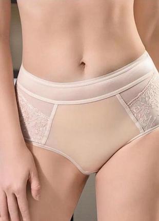 Трусики микрофибра lanny mode 51598 с кружевом бежевый, xxl