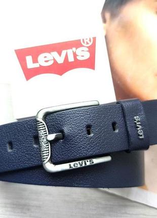 Мужской синий ремень levis