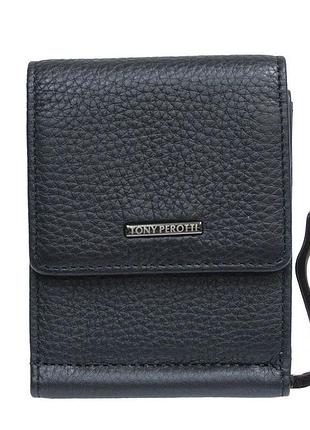 Затискач для купюр шкіряний tony perotti newcontatto 3595 nero чорний