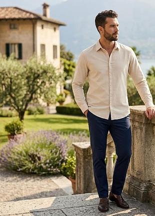 Чоловіча лляна сорочка selected homme slim р. l