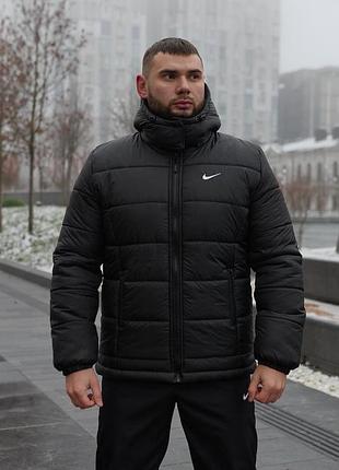 Куртка мужская зимняя теплая черная nike (найк) xxl