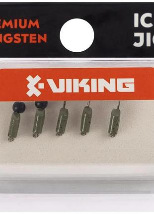 Мормышка вольфрамовая viking fishing rigabik+bead 0.35g 2mm olive+b (5шт)