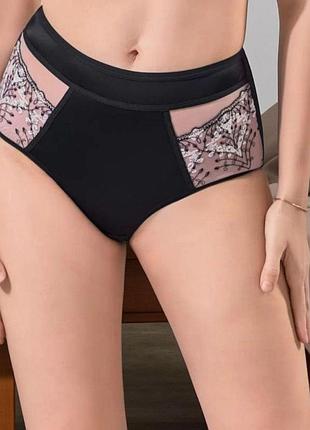 Трусики микрофибра lanny mode 51598 с кружевом черный, xxxxl
