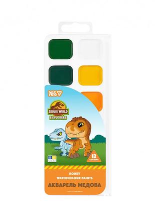 Акварель для малювання yes jurassic world kids 110316 12 кольорів