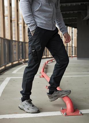 Брюки штаны мужские весенние осенние тёмно-серые стрейч-котон xxl