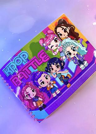 Книга на липучках k pop buttle demon hunters демон хантерс полювальницы на демонов а4