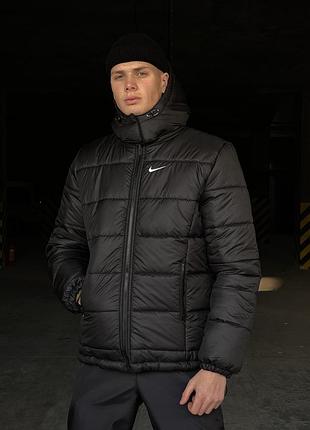Курточка мужская зимняя утепленная черная nike (найк) xxl
