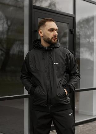 Куртка ветровка мужская спортивная весенняя летняя чёрная nike найк xl