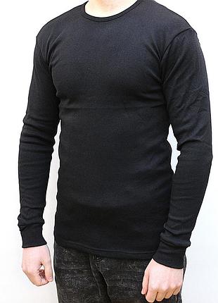 Зимний мужской свитшот с начесом черный s-xxxl теплый мужской термогольф xxl