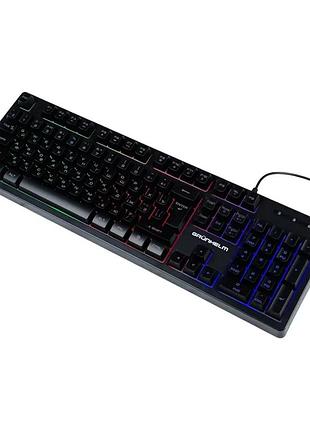 Клавиатура компьютерная проводная игровая grunhelm kb-610wd 1.5 м черная