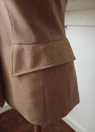 Люксовий вінтажний вовняний жакет escada (100% pure new wool), розмір s 6