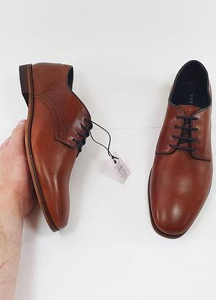 Шкіряі туфлі pier one 39 25-25.5 см 6 uk коричневі