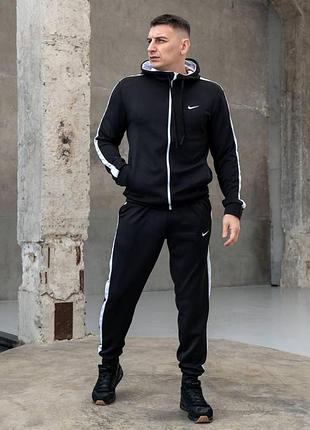 Спортивный костюм мужской трикотажный весенний черный nike найк l