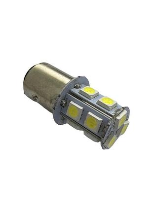 Лампочка автомобильная led 13 smd r5w 5w ba15s 12-24v белая