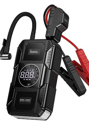 Бустер-насосдляавто hoco clever intelligent air pump+emergency start-up power bank qs6 (8000mah) |800a, 10bar, 145psi|