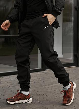 Спортивные штаны мужские nike (найк) черные плащёвка xxl