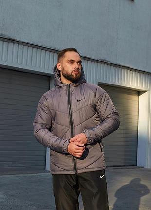 Куртка мужская демисезонная nike серая xxl
