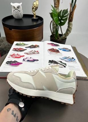 New balance 327 beige white