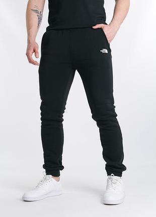 Мужские спортивные штаны the north face утепленные на флисе черные xl