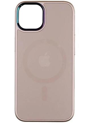 Чохол fiji magsafe ag для apple iphone 14 pro max протиударний бампер рожеве золото