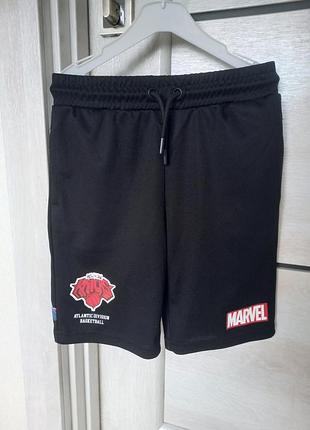 Модні зручні трикотажні шорти спортивні spider-man спайдермен людина-павук людина павук человек паук марвел marvel для хлопчика 5-6 років 116 як нові