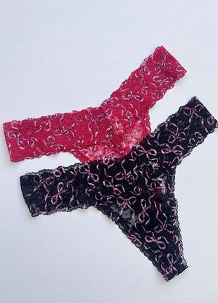 Victoria's secret мереживні трусики труси вікторія сікрет стрінги комплект