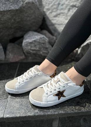 Жіночі кеди golden goose all leopard star