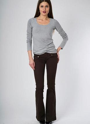 Штани bershka 5291/072/700 жіноч. темно/коричневий 34 (67 989)