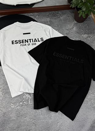 Оверсайз футболка fog essentials с большим логотипом майка фог эссеншелл