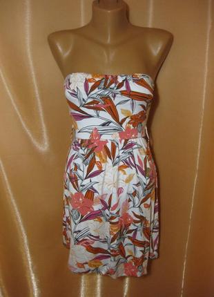 Легкое летнее приталенное платье сарафан jane norman 6uk made in uk англия км0812 маленький размер4 фото