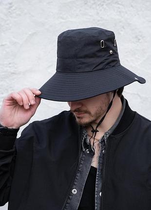 Чоловіча панамка трансформер з шнурком without revers black onesize