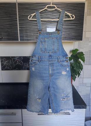 Джинсовый комбинезон zara