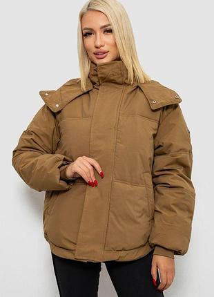 Куртка женская зимняя короткая, цвет хаки, 244r983