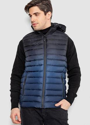 Жилетка мужская демисезонная, цвет черно-синий, 244rc999 xl, 50, xl